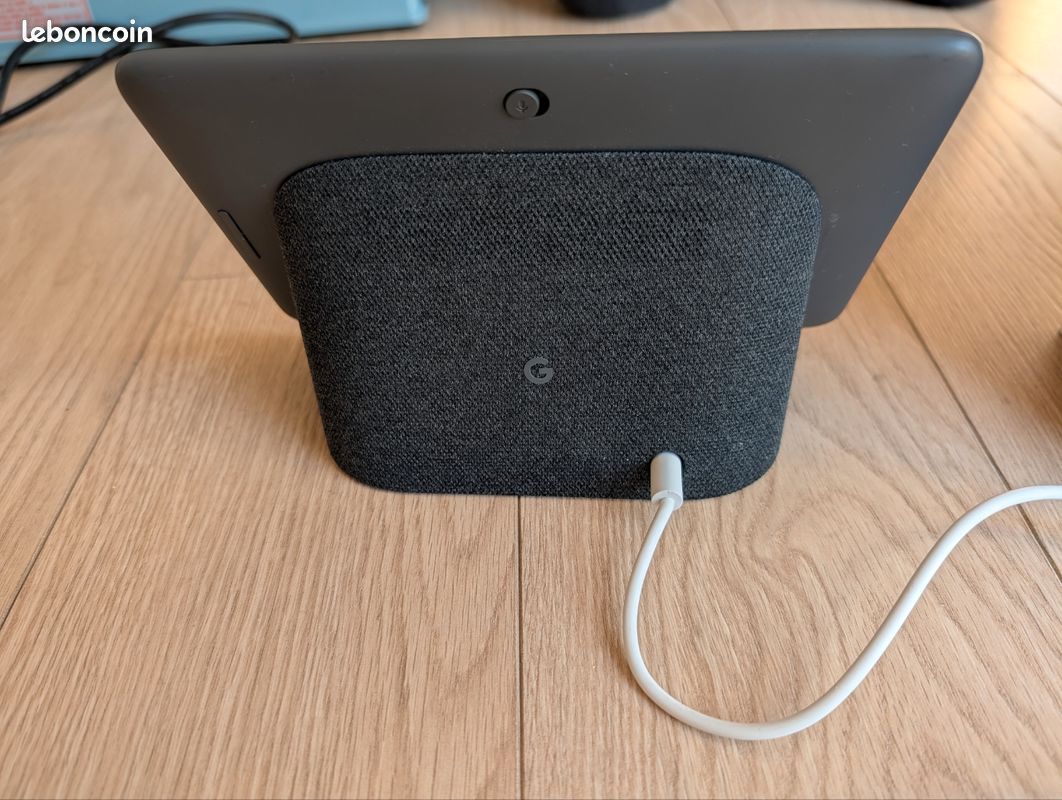 Google Nest Hub Max | Haut-parleur intelligent avec écran |Charbon de bois | Version UE