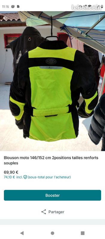 Blouson moto enfant ixs 146/152cm (image 6)