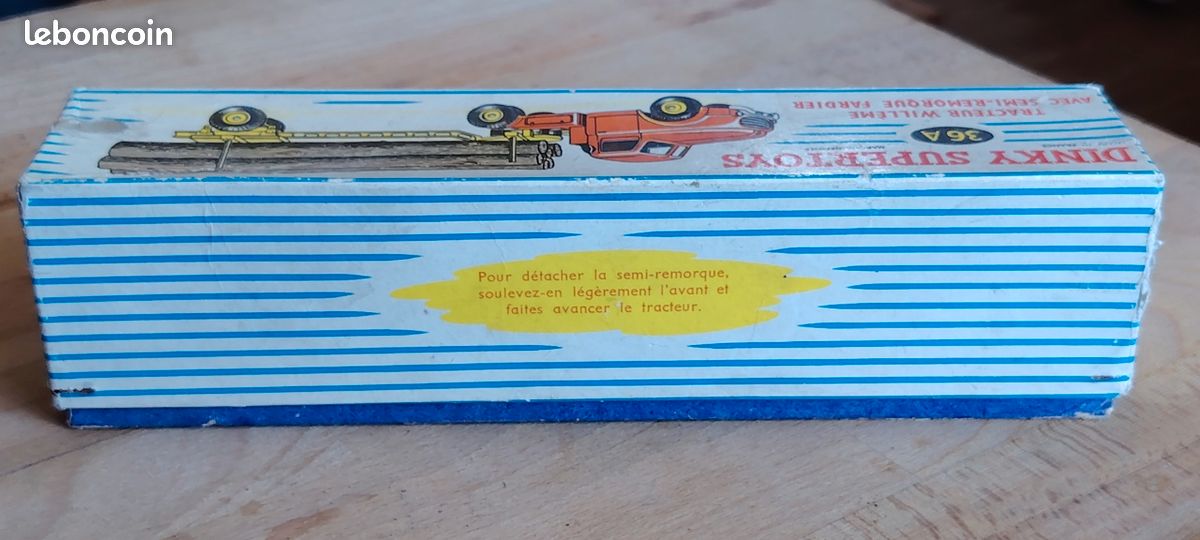 Dinky Supertoys Tracteur Willème Avec Remorque Fardier De 1959 - Échelle 1:43 - Occasion Boîte D'origine