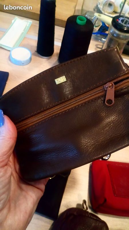 Neuf-et Occasions-9porte monnaies cuir+1porte clefs cuir de veau neuf (image 6)