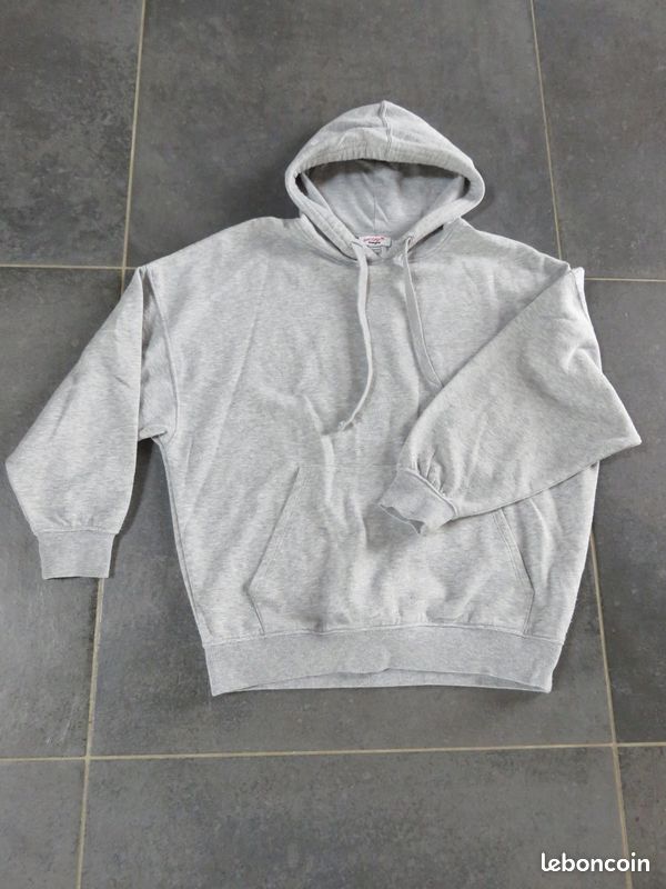 Sweat gris oversize JENNYFER ado fille femme XXS 32 Vêtements