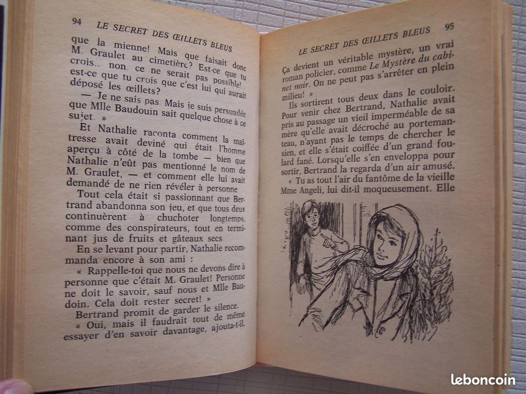 Le secret des oeillets bleus, Mary Jane, Bibliothèque rose 1975 (image 4)