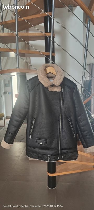 Blouson double face simili cuire, fausse Aviateur