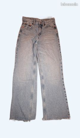 Pantalon Jeans Femme Etirel Taille 38, Couleur Beige/Blanc, Coupe Skinny, Coton, Occasion