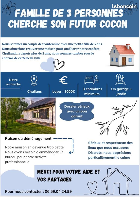 Maison 4 pièces 80 m² · à Challans · 80 m² · 1 000 €