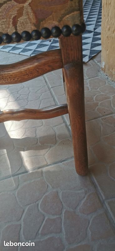 Fauteuil et chaises os de mouton (image 6)
