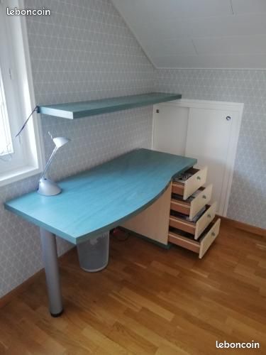 Bureau Galbé Vert et Beige (image 2)