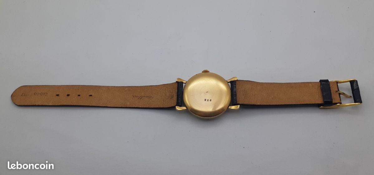 Montre Vintage HUMA Des Années 1930-40 – Mouvement Mécanique Suisse – Boîtier Plaqué Or – Fonctionne