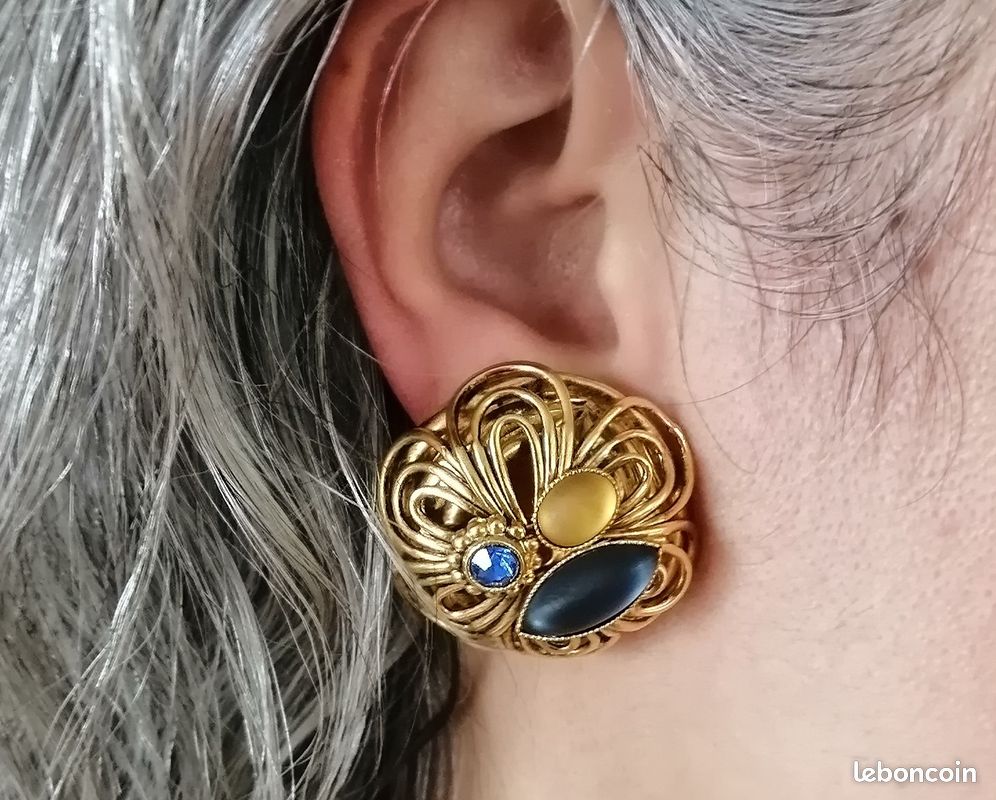Boucles d'oreilles créoles Sixties or rose