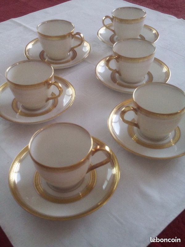 Lot de Tasses sous tasses Haviland porcelaine de Limoges (image 2)