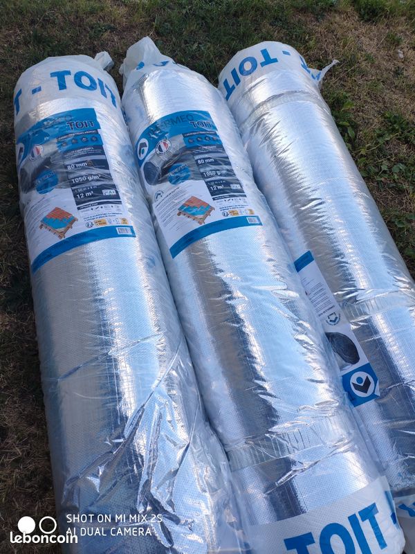 Destockage Isolant mince Toit thermo réflecteur 1,5 x 8m, EP. 80 mm - THERMEO neuf (image 1)