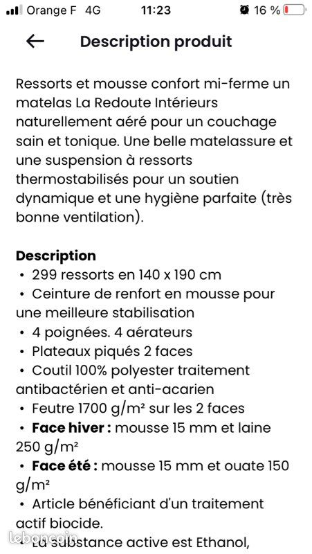 Matelas pour une personne à ressort mi-ferme (image 6)