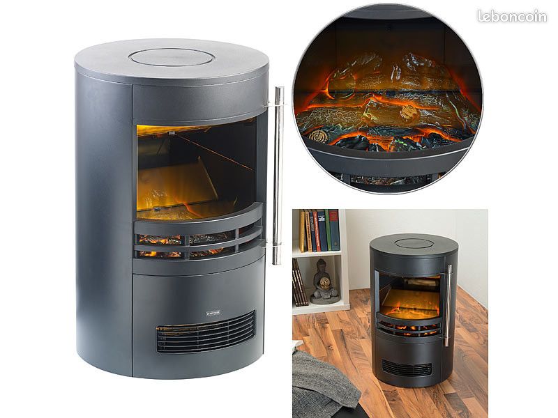 Poêle électrique 2000 W avec effet flamme 3D (image 1)