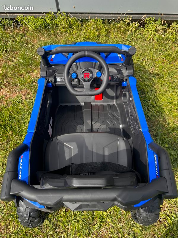 Buggy Électrique Enfant 12V Bleu – 2 Moteurs, 1 Place (image 4)