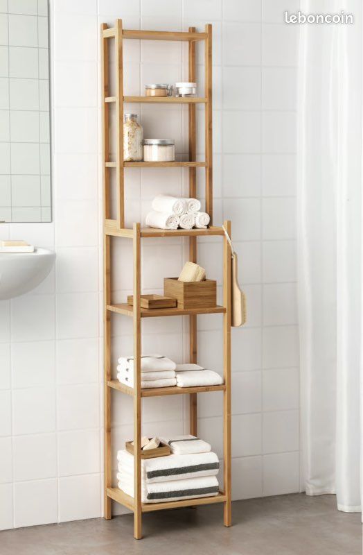 Meuble salle de bain IKEA en bois (image 1)