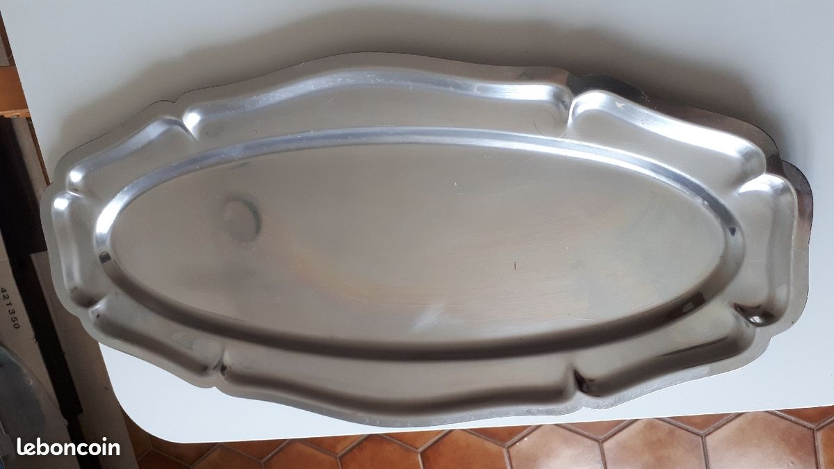 Plat inox de présentation (image 1)