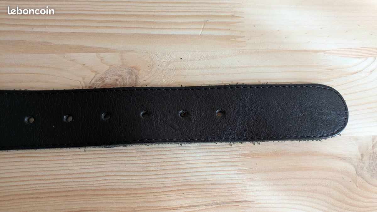 Ceinture cuir WE noire 85 cm (image 8)