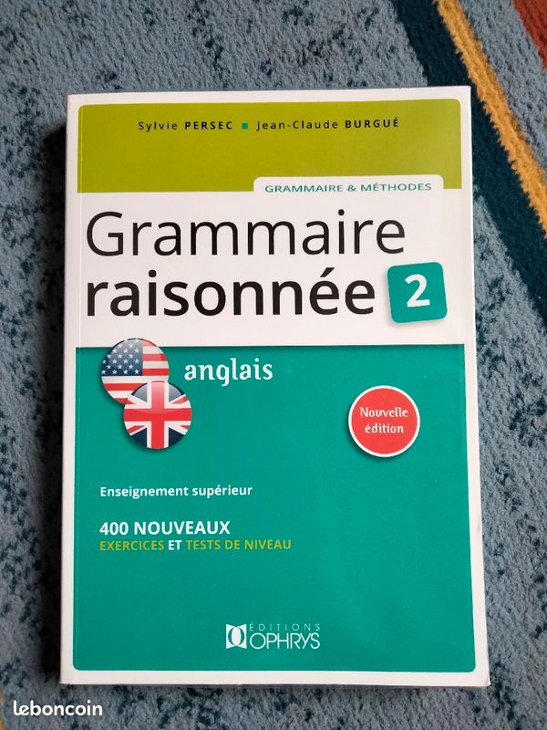 Livre anglais COUVERT "Grammaire raisonnée 2" (image 1)