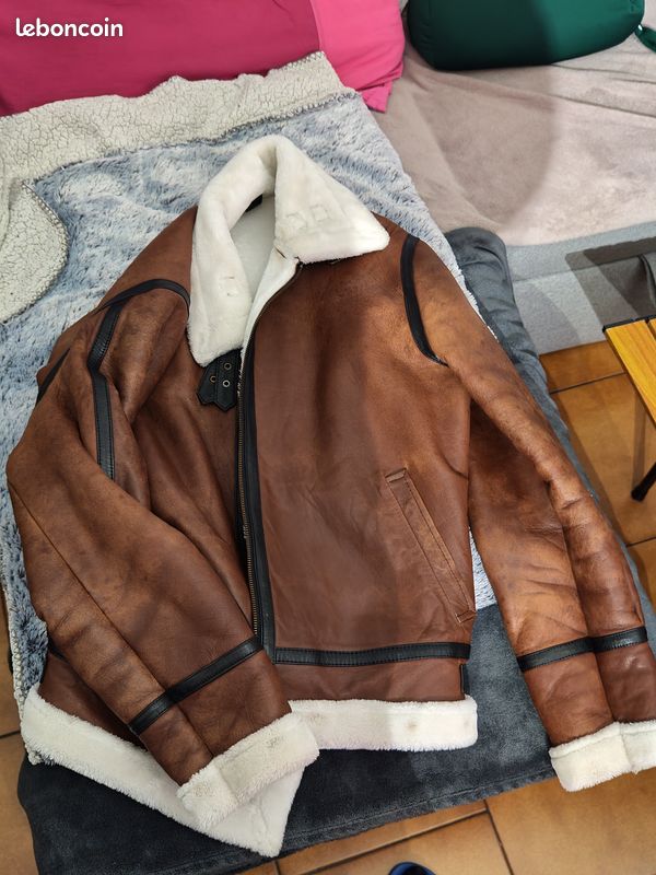 Veste Bomber Vintage Militaire XL - Nylon Brodé "It's Coming Your Way" - Très Bon état