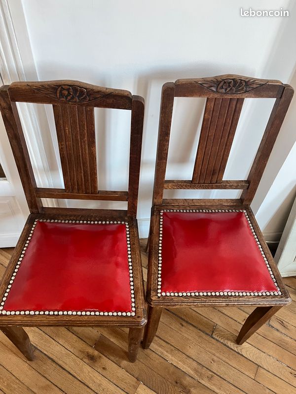 2 chaises en bois (image 2)