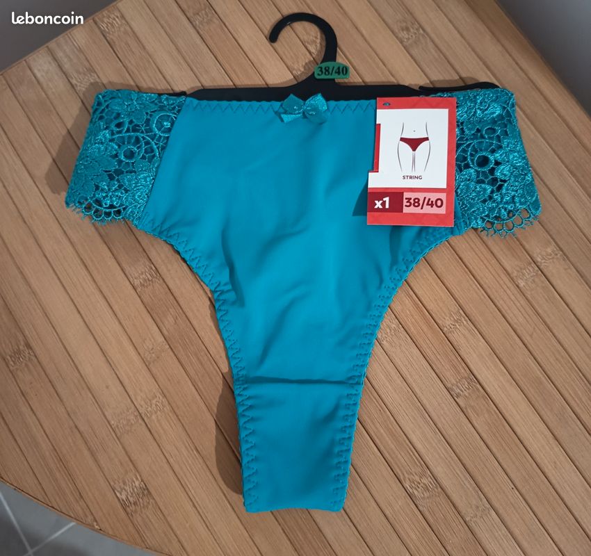 Culotte string bleu (image 1)