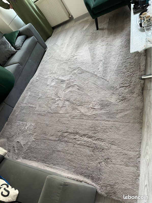 Tapis velour luxe beige claire (image 1)