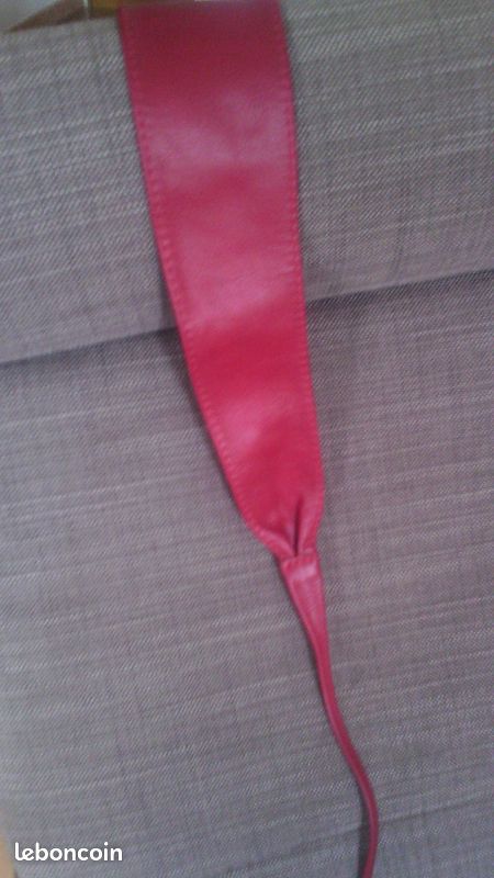 Ceinture cuire rouge (image 2)
