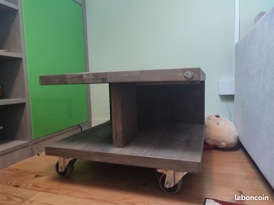 Table basse carrée en bois 55 cm (image 2)