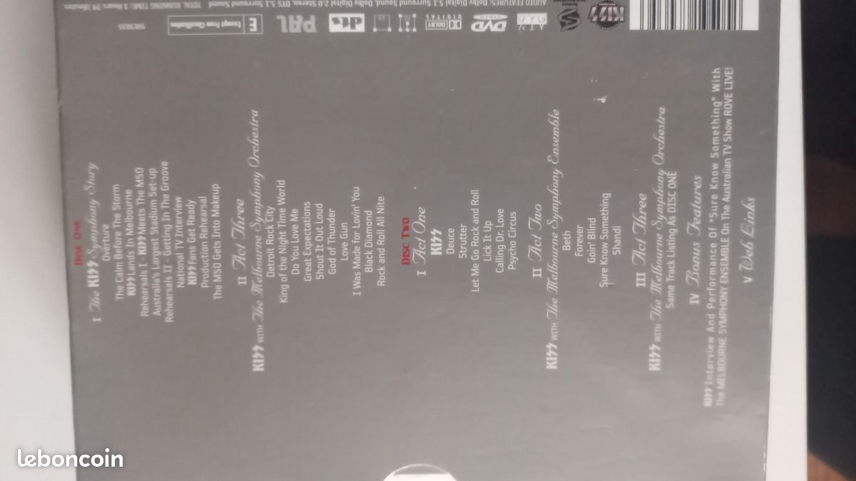 Coffret 2 Dvd concert Kiss ( Symphony) (image 4)