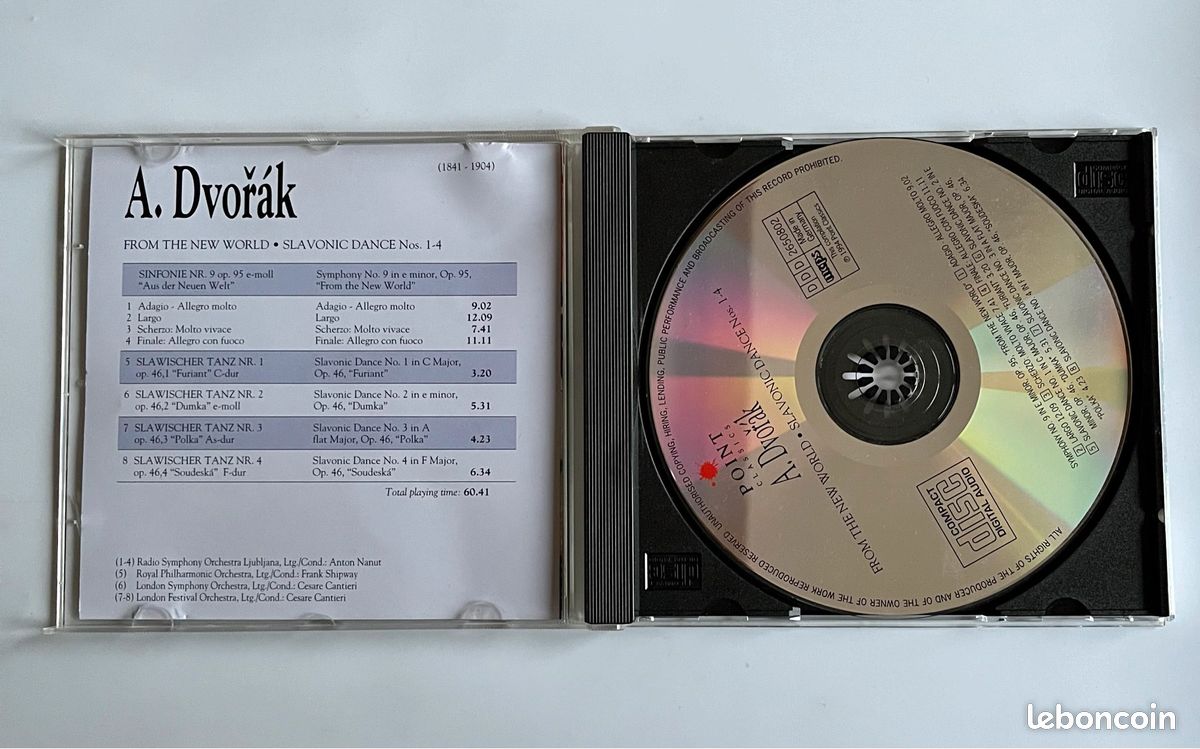 Cd de musique: Dvorák FROM THE NEW WORLD SLAVONIC DANCE (image 3)
