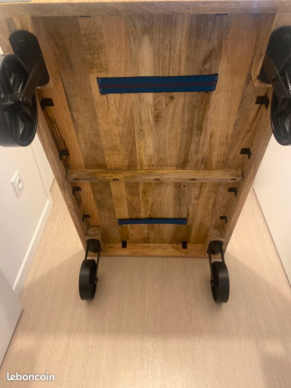 Table basse industriel en bois (image 3)