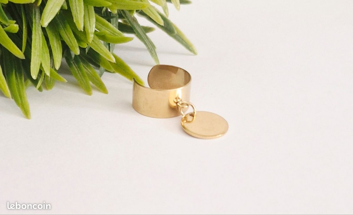 Bague Acier et pendentif rond (image 1)