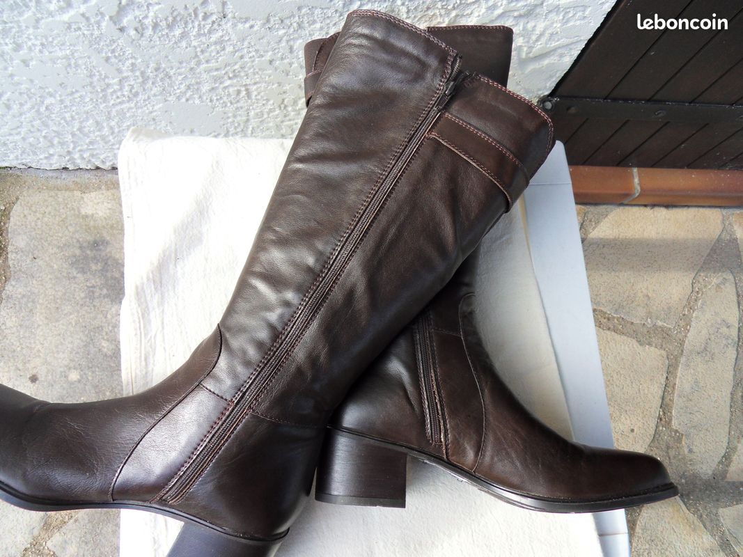 Bottes En Cuir Verni 'Un Matin D'Été' - Pointure 41 - Occasion Très Bon État