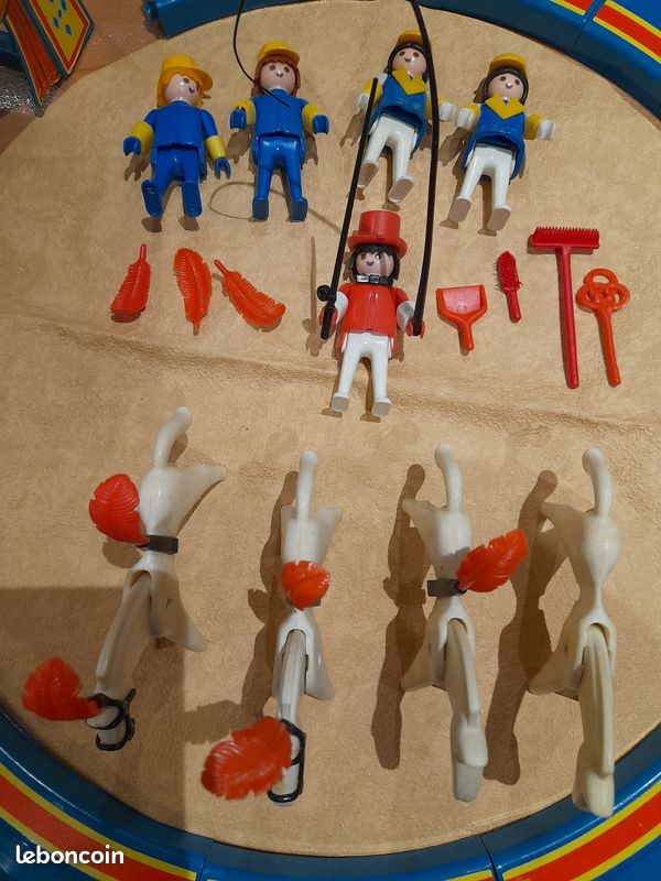 PLAYMOBIL VINTAGE CIRQUE 3510 mur support bleu entrée des artistes EUR