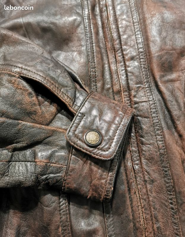 Jacket veste vintage en cuir année 90 (image 5)