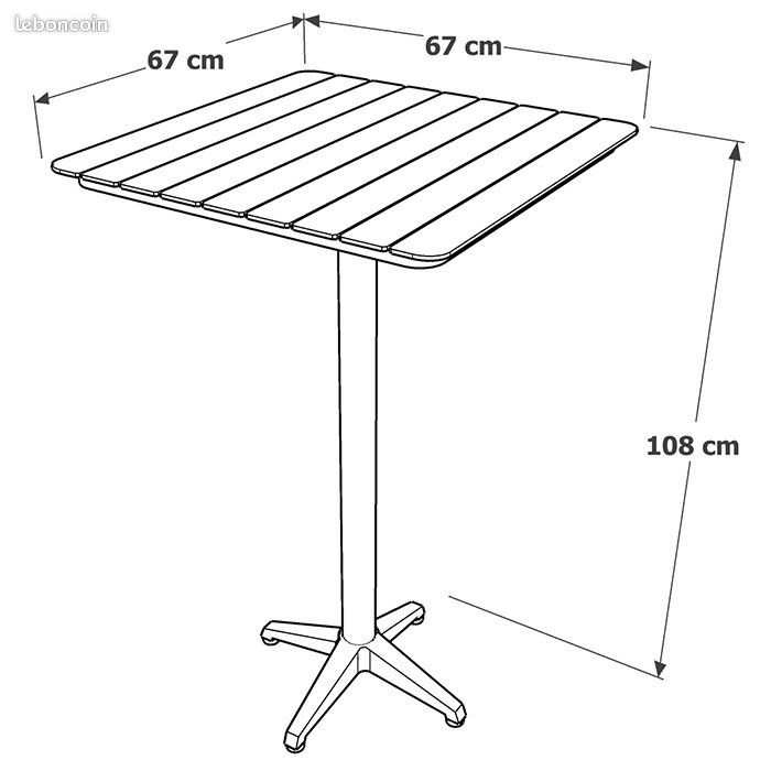 Mange debout Aluminium - Spring - L.67 x l.67 x H.108 cm - 2/4 personnes (image 4)