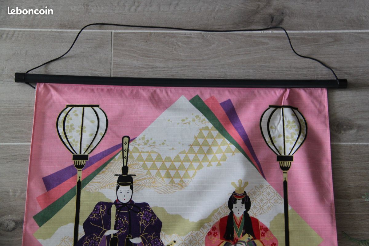 Kakemono japonais – impression Hina Dolls (Hinamatsuri) (image 3)