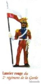 Figurines Starlux – 9 Lanciers Rouge Du 2e Régiment De La Garde, Occasion Bon état