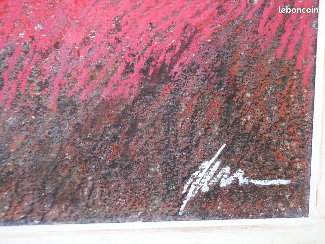 Grand tableau signé: arbres abstraits (image 2)