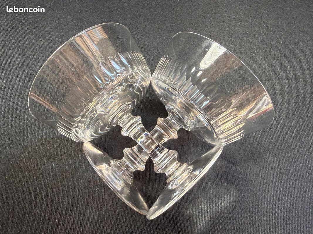 6 coupes Baccarat à petites côtes creuses (image 9)