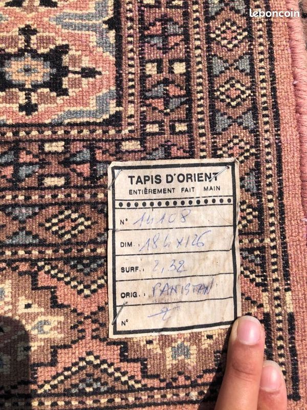 Tapis du Pakistan – Laine et soie – 175 x 129 c