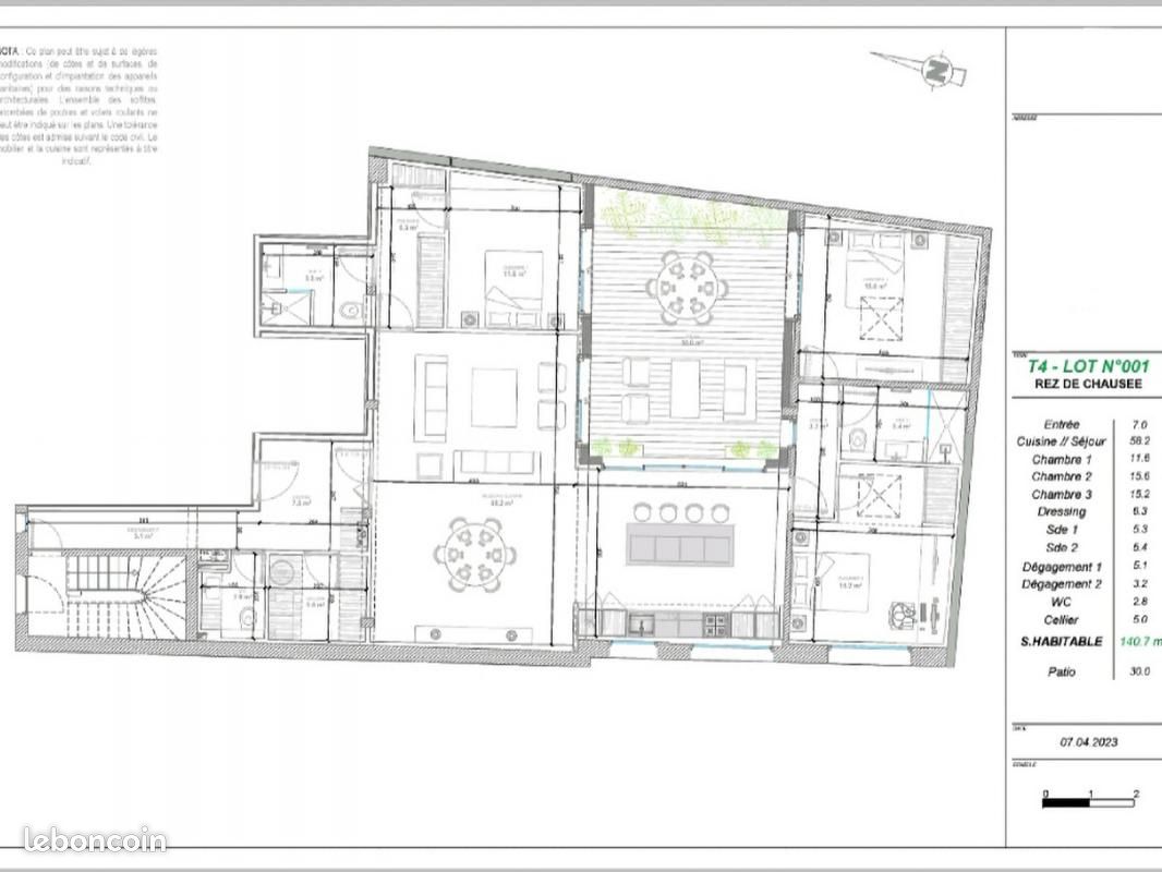 Appartement 4 pièces 140 m² - Bordeaux 33000 (image principale 5)