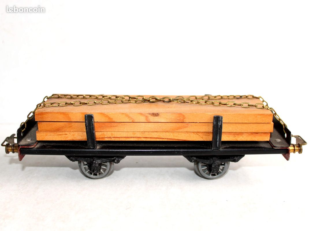 Wagon Plat-forme JEP O 1/48 Avec Tronc En Bois - France Vintage