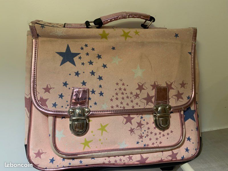 Cartable Caramel & cie rose petit modèle (image 1)