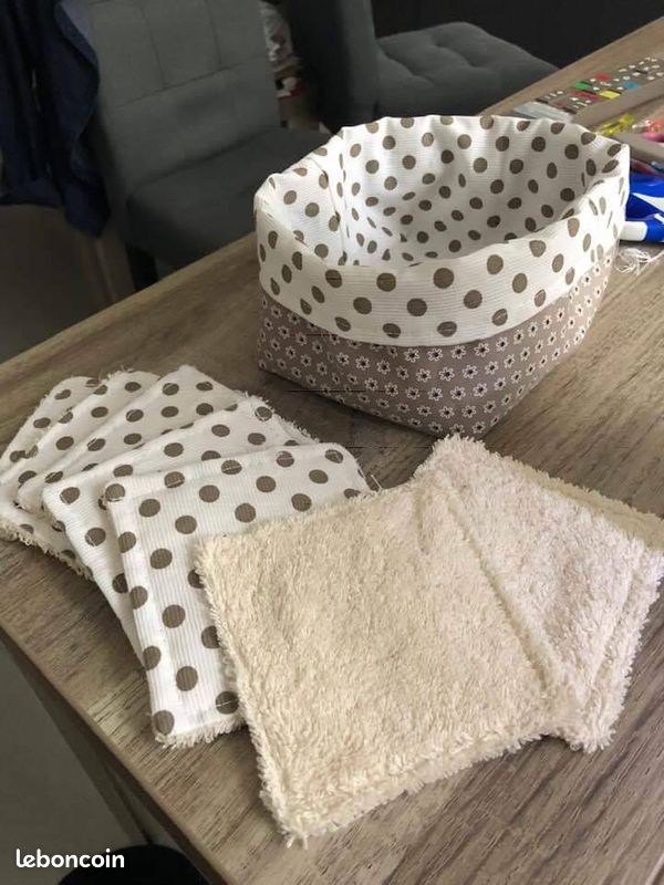 Lingettes lavables et paniere coloris (image 2)