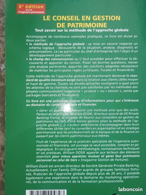 Livre "le Conseil en Gestion de Patrimoine" (image 3)