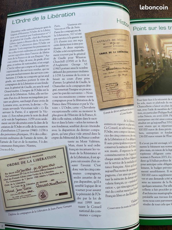 Revue Musée de l’Ordre de La Libération numéro 2, mars 2010 (image 2)