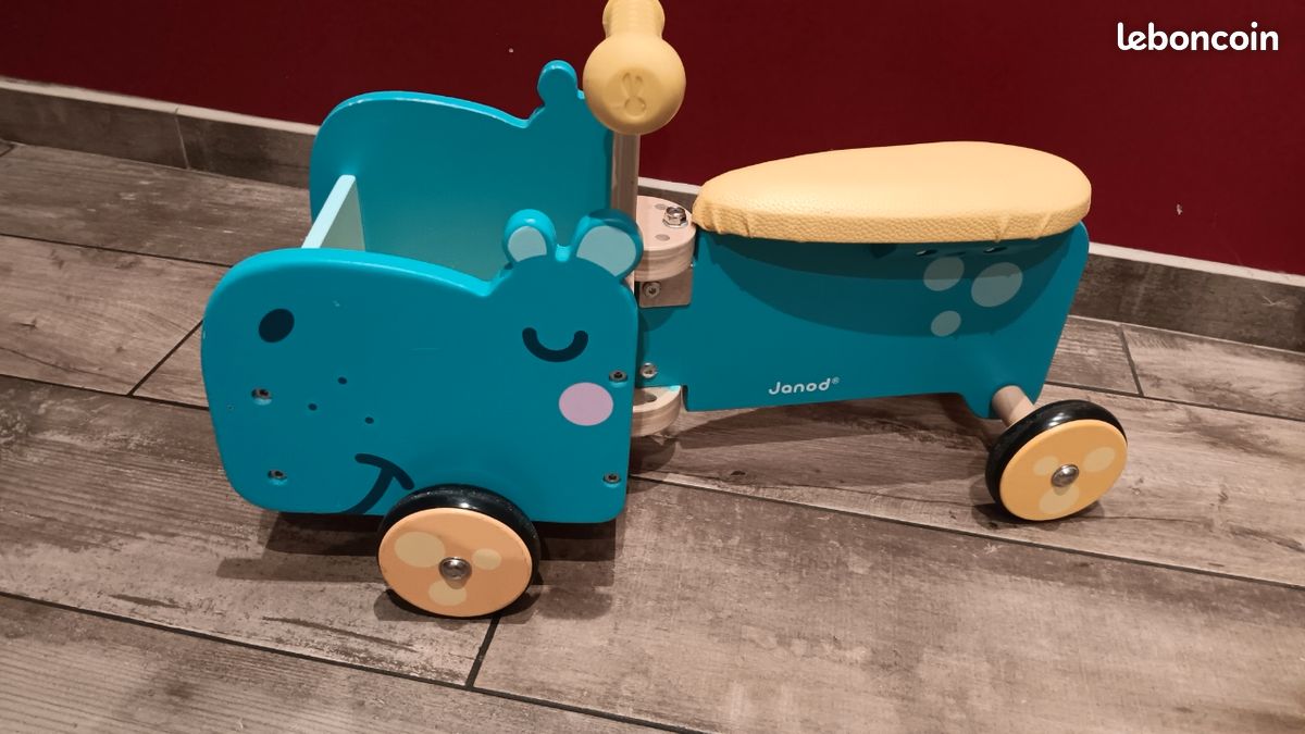 Porteur, trotteur, hypo bleu Janod (image 1)