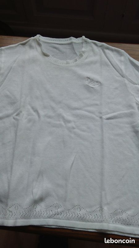 Tee-shirt blanc T. 44 (image 1)
