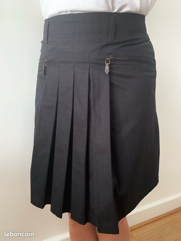 Jupe Zara Taille 36, Couleurs Bleu/kaki/orange, Style évasé Mi-longue - Occasion En Excellent état